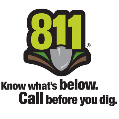 Call 811 before you dig.