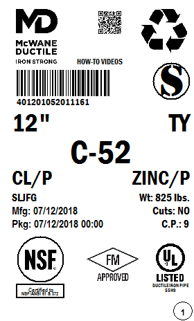 Pipe Identification Sticker