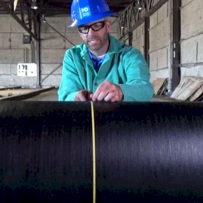 For an accurate measurement, be sure the tape is straight as shown here.