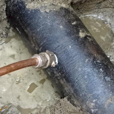 A tap with a service line.