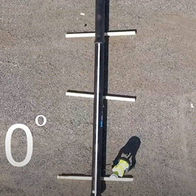 Example of undeflected pipe.