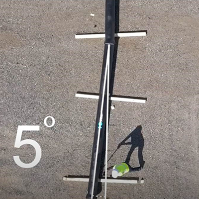 Example of Ductile iron pipe's deflection capability from 0 to 5 degrees.