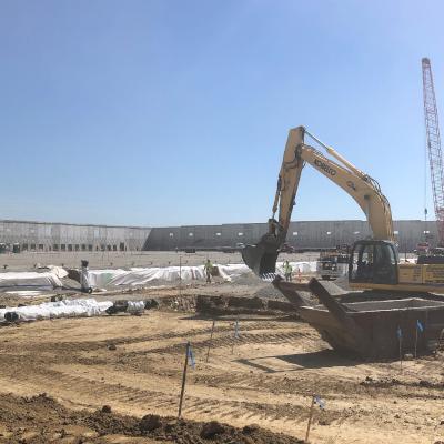 10" C52 Zinc Ductile Iron Pipe is installed for a Harbor Freight Project, Joliet, IL.