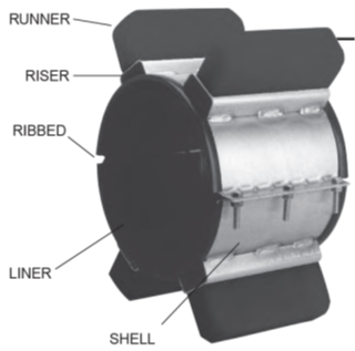 Diagram of a casing spacer.