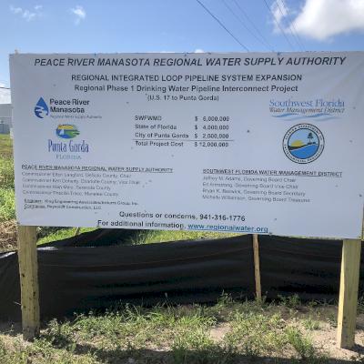 A description of the expansion project was displayed throughout the build.