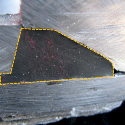 Lube along the dotted line in a Mechanical Joint for lasting water-tightness.