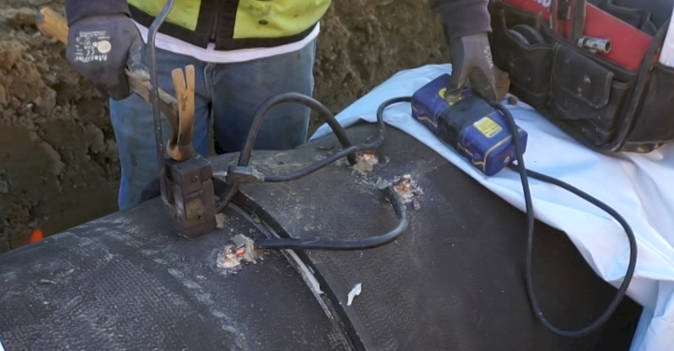 Apply the weld.
