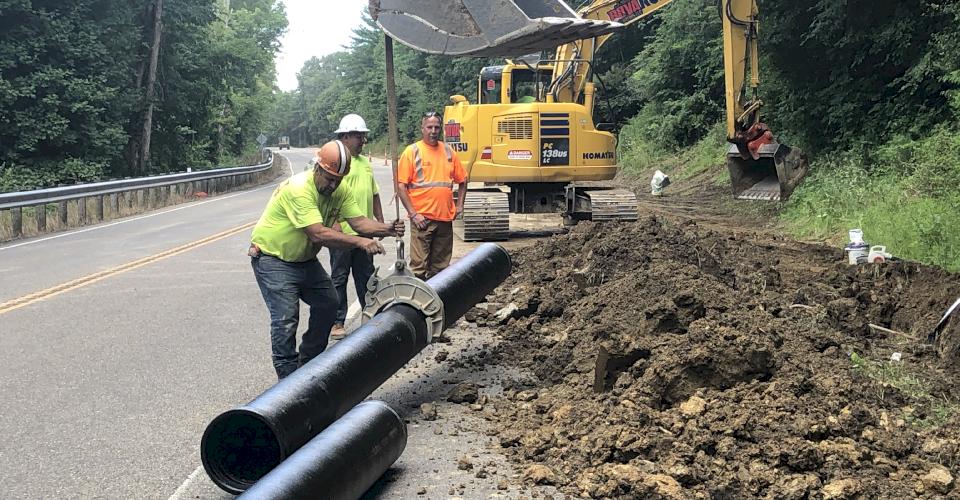 12" Tyton Class 52 Ductile iron pipe is installed by JS Bova in West Lafayette, Ohio.