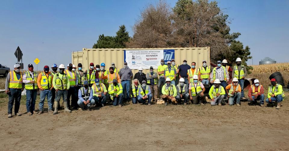 Prior to starting the Lewis & Clark Segment 3 Project, Carsten Construction started with an on site Pipe School lead by team members from McWane Ductile.